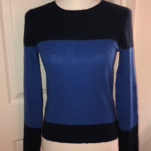 Theory Cashmere Colorblock Crewneck Sweater - Picture 1 of 6